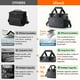 thumbnail image 3 of Bolsa de almuerzo Lifewit, grande, aislante, gris oscuro, 8,5 L, 3 of 7