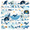 2A, variant on cartoon Whale Theme Stickers, Waterproof Whale Theme Sticker for Water Bottle Laptop Phone Cases Planner Skateboard Luggage Helmet Party Favor Decor, Ideal for Adults Teens Teacher Rewards