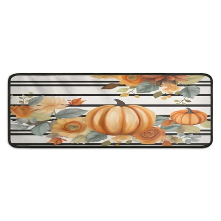 

2 Pieces Of Kitchen Rugs and Mats Non Skid Washable Happy Halloween (25) Kitchen Mat Floor Cushion Waterproof Rug Rubber Backed Area Rugs for Laundry 47*17+30*17