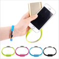 thumbnail image 1 of Bracelet Silicon Micro USB Cable For iPhone Android Mobile (black), 1 of 5