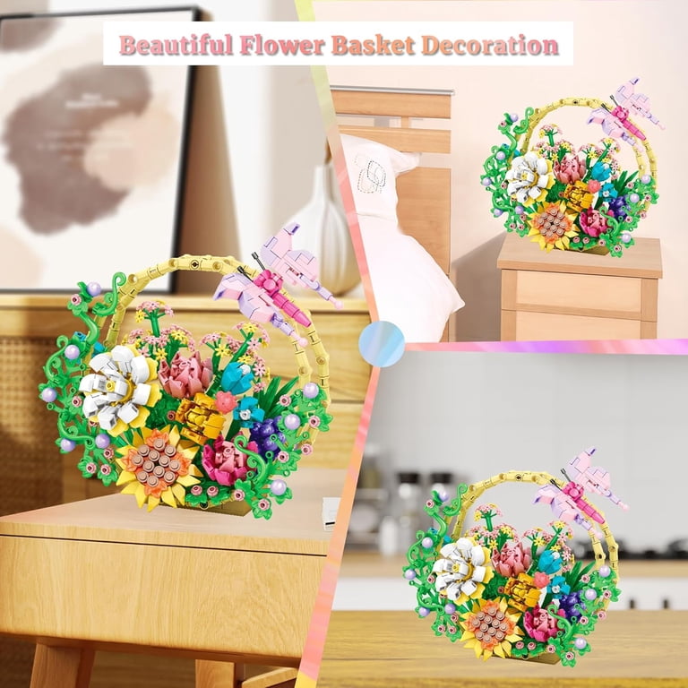 WIND AND SEA WDS×Stackto Buquet Lio NAYIHOOP Flower Basket Bouquet Building Sets with Rose Sunflower