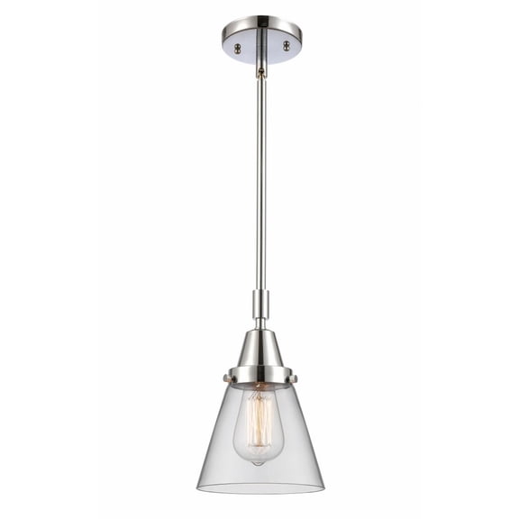 447-1S-PC-G62 Innovations Lighting Cone - 1 Light Stem Hung Mini Pendant In Industrial Style-9.13 Inches Tall and 6 Inches Wide-Polished Chrome