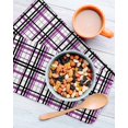 thumbnail image 3 of Purple Black Plaid Kitchen Dish Towels for Drying Dishes Set of 4, Farmhouse Purple Black Checkered Waffle Weave Microfiber Hand Tea Bathroom Towels Quick Dry & Absorbent Towel 12x12, 3 of 7