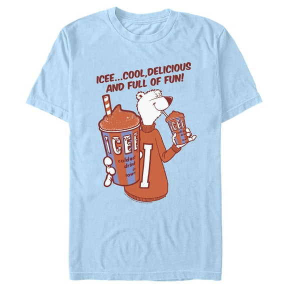 Men's ICEE Cool, Delicious and Full of Fun! Graphic Tee Light Blue Large