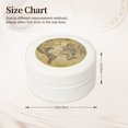 thumbnail image 2 of Fuzoiu Vintage World Map Print Portable Jewelry Box,Round Mini Leather Travel Jewelry Case,Small Travel Jewelry Organizer,Jewelry Holder for Ring Necklace Earring for Women Girls-White, 2 of 7