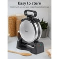thumbnail image 7 of Waffle Maker, Yabano Stainless Steel Flip Belgian Waffle Iron with Non-Stick Surfaces, Save Space Design, 1080W, 7 of 7