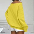 thumbnail image 4 of Oversized Sweatshirt for Women Trendy Off the Shoulder Sweatshirt with Pockets Loose Fit Fall Fashion Clothing Yellow 3XL, 4 of 6