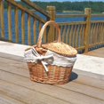 thumbnail image 2 of Wicker Basket Picnic Baskets Woven Willow Basket with Lid and Handle, 2 of 7