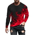thumbnail image 2 of Qingpeng Graphic Tshirts Shirts for Men Long Sleeve Crewneck Shirt Casual Pullover Clothes, 2 of 3