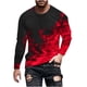 thumbnail image 2 of Blusas y camisas de manga larga con cuello redondo para hombre, blusa informal de manga larga con cuello redondo y estampado., 2 of 3