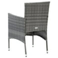 thumbnail image 5 of vidaXL Garden Dining Chairs 4 pcs Poly Rattan Grey, 5 of 5
