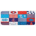 thumbnail image 1 of Geometric Kitchen Mat, Checkered Style Nautical Elements Composition with Anchor Helm and Fish Motifs, Plush Decorative Kitchen Mat with Non Slip Backing, 47" X 19", Multicolor, by Ambesonne, 1 of 1