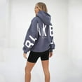 thumbnail image 2 of Haute Qualité! Blokely Chandails à Capuchon Femmes Chandails à Capuchon Femmes Chandail à Capuchon Sweat à Capuche Manches Longues Pull Tops Décontractés Bleu Bleu Bleu, 2 of 5
