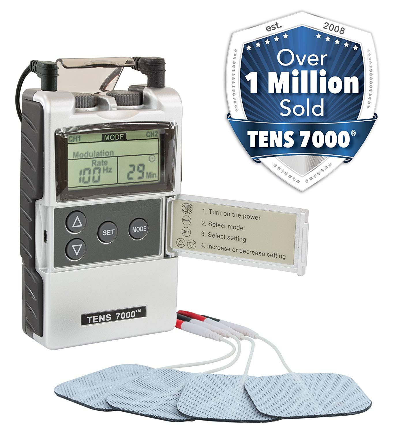 TENS 7000 Digital TENS Unit with Accessories - TENS Unit Muscle