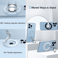 thumbnail image 3 of Magnetic Magsafe Cell Phone Ring Grip Finger Holder for Adjustable Kickstand iPhone 13 12 Pro Max Mini Smartphone Accessories Stand Removable Wireless Charging Compatible with Mag Safe Case, 3 of 5
