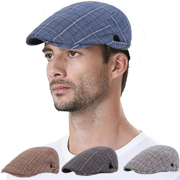 Newsboy Hat for Men - British Western Style Portable Good-looking Design Men Hat Flat Cap Ivy Gatsby Cabbie Driving Hat for Daily Wear