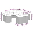 thumbnail image 2 of vidaXL 11 Piece Garden Sofa Set with Cushions Brown Poly Rattan, 2 of 5