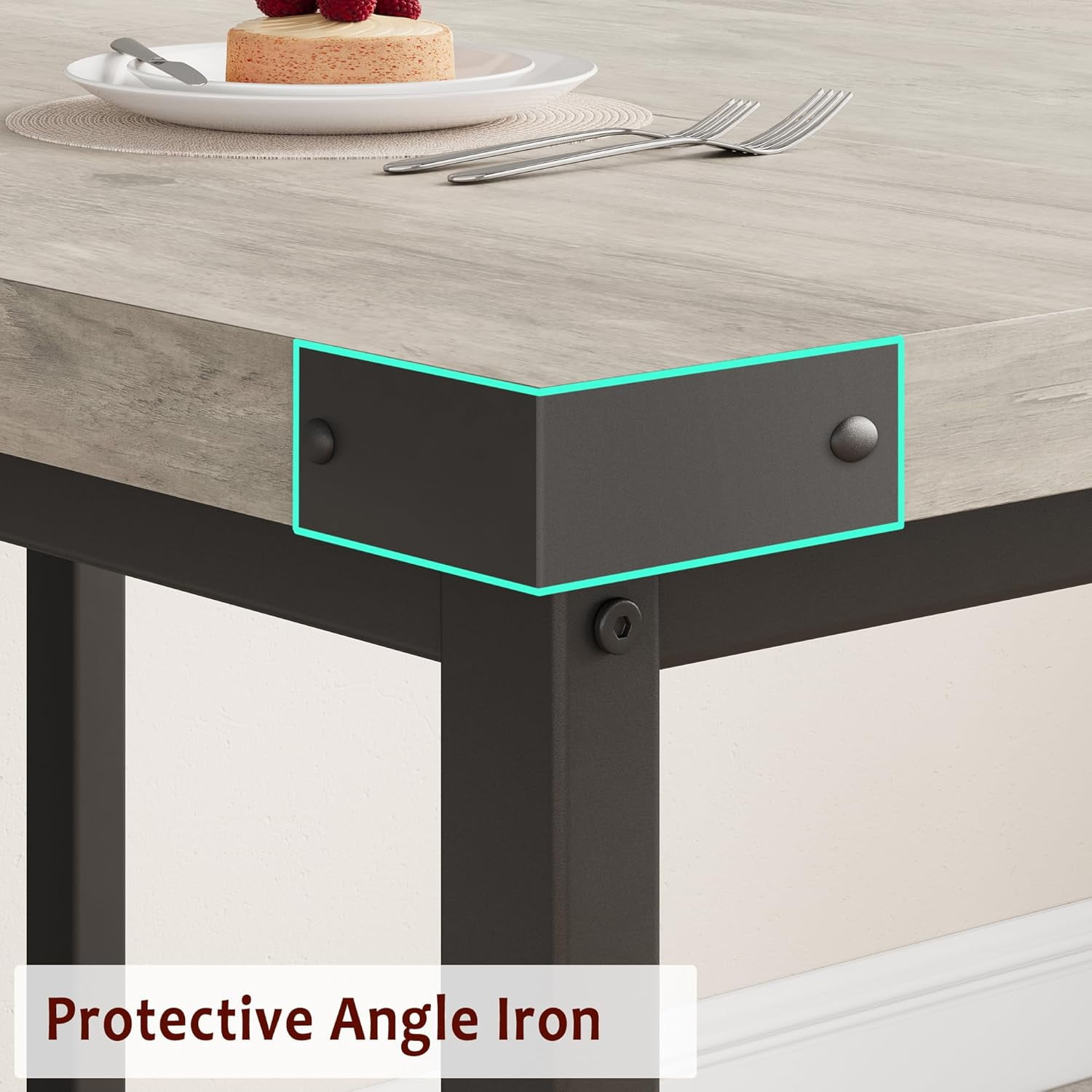 Extendable Dining Table for 4-6 Person,Wooden Dining Room Table,Modern 63" Extendable Table with 2 Upholstered Benches for Gatherings,Meeting for Small Kitchens Dining Office Areas