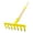 Yellow, variant on Clearance Small Garden Rake With Wooden Handle 7 Tines Matal Head Rake Tool For Kids Loosening Soil Gathering for Home & Kitchen Yellow