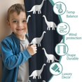 thumbnail image 3 of Blackout Kids Curtains,Dark Blue Dinosaurs Silhouette Pattern Childrens Insulated Curtains Set Of 2,Bedroom Essentials,Toddler Room Decor 42"x54", 3 of 5