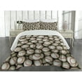thumbnail image 2 of Ambesonne Sports Quilted Coverlet 3 Pcs, Baseball Sport Emblem Art, Queen Size, Beige Red, 2 of 4