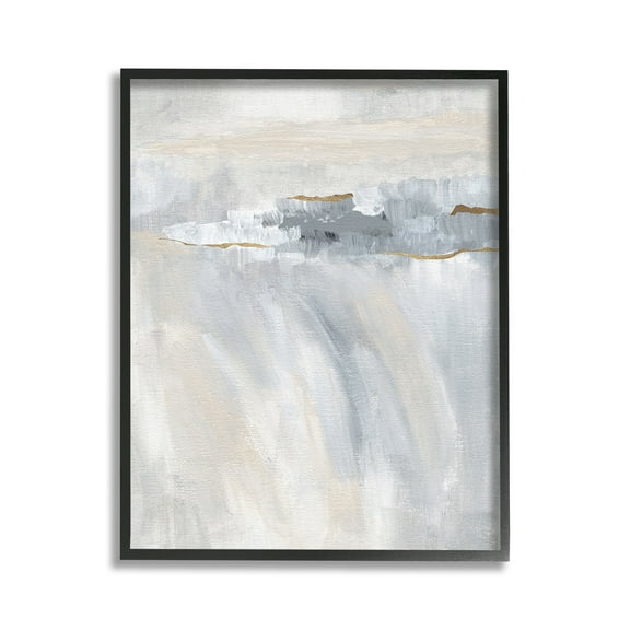 Stupell Industries Grey Abstract Movement Abstract Painting Black Framed Art Print Wall Art, 11 x 14