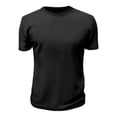 thumbnail image 3 of Playera Slim Fit Unisex Cuello Redondo Manga Corta Strech Color Negro Talla Mediana Marca Emil SaEs, 3 of 4