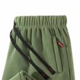thumbnail image 5 of Wrtxtat Men's Winter Fleece Pants Warm Sherpa Lined Sweatpants with Pockets Fashion Elastic Waist Drawstrings Tapered Trousers Big and Tall Green#01 XXXXXL, 5 of 5