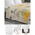 thumbnail image 5 of Queen Size Flat Sheet Only, Summer Lemon Soft Brushed Microfiber Bed Sheets, Watercolor Yellow Fruits Botanical Vintage Hotel Quality Breathable Bedding Top Sheet, Easy Care, 90"x102", 5 of 9