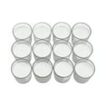 Mainstays Unscented Filled Votive Glass Candles, White, 12Pack Votive