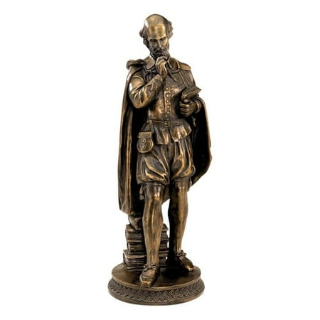 Design Toscano Pondering Shakespeare Figurine in Faux Bronze