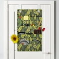 thumbnail image 2 of Floral Hanging Pocket Organizer, Leaf Silhouettes and Hawaiian Flowers, Printed Polyester Storage Bag with Pockets, 21" x 31", Forest Green Apple Green, 2 of 2