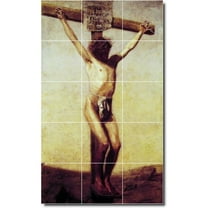Ceramic Tile Mural-Thomas Eakins Religious Backsplash Tile Mural 13. 12.75" w x 21.25" h using (15) 4.25 x 4.25 ceramic tiles