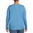 thumbnail image 3 of Terra & Sky Women's Plus Size V-Neck Tee with Long Sleeves, 3 of 5