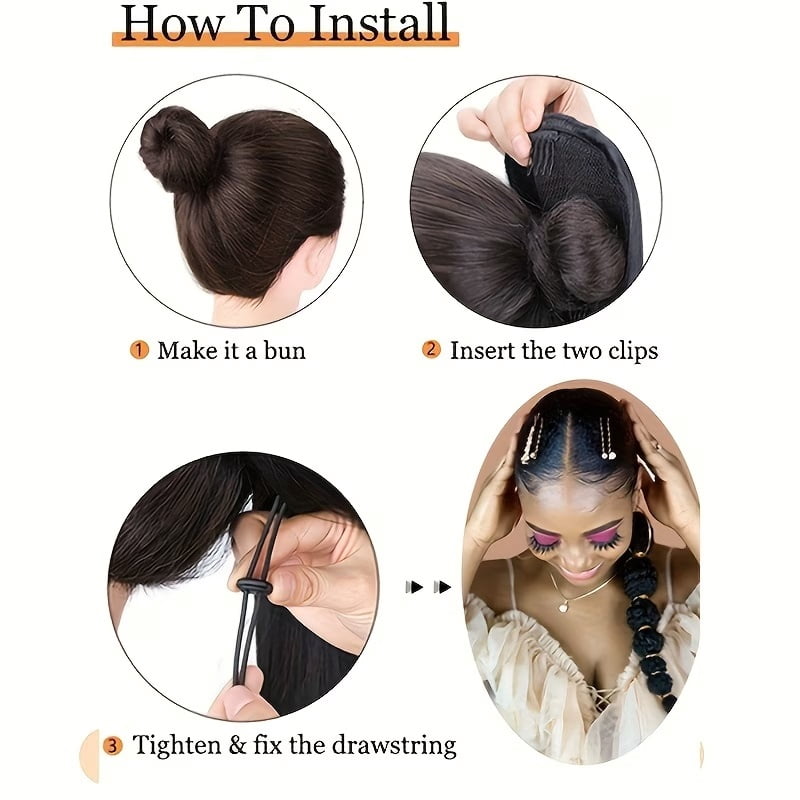 1pc, lantern ponytail lantern ponytail black 18 inches