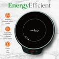 thumbnail image 3 of NutriChef Portable Single Burner Cooktop - Electronic Plug-in, Flameless Burner Design with Digital Display, 17 Temperature Range, Sensor Touch Controls and Auto Shut Off Function, 3 of 7