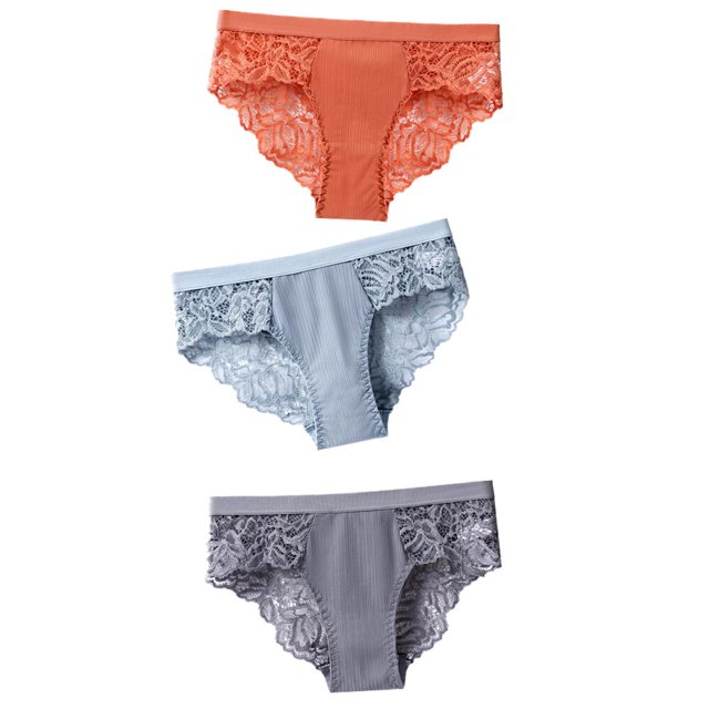 3 uds. De bragas de algodón, bragas sexis, bragas de encaje, ropa interior de mujer, bragas de lencería para mujer, bragas florales para mujer, calzoncillos Tan Jianjun unisex