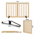 thumbnail image 2 of Smart FENDEE Bamboo Dog Gates for Doorways Freestanding Pet Gate, 2 Support Feet, 24"H, Natural, 2 of 8