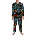 thumbnail image 3 of Fotbe Play Game3 Pattern Long Sleeve Pajama Set for Men,Sleepwear Set,2-piece Loungewear Set,Soft PJs Comfy Nightwear with Pockets-Large, 3 of 7
