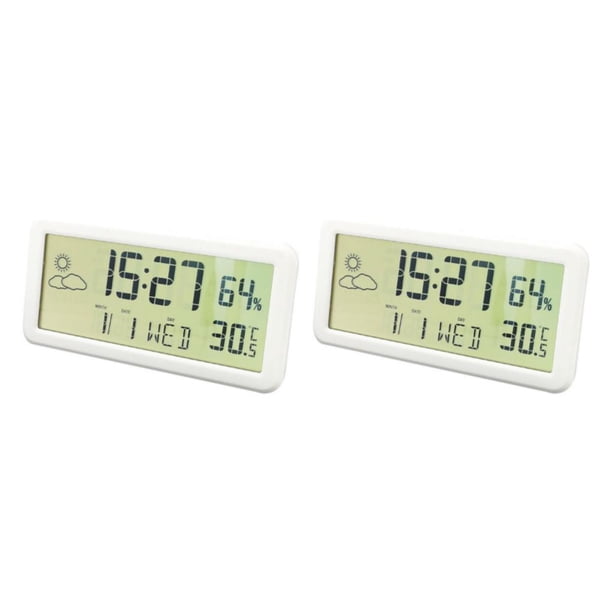 Despertador inteligente Inteprter con sensor de luz y funciones fáciles de reloj Negro y Blanco