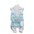thumbnail image 3 of Ketyyh-chn99 0-3 Months Baby Girl Clothes Newborn Clothes For Girls 2 Jumpsuits+2 Tops+2 Pants+Bib+Hat+Foot Covers 8PCS Size for 0-3 Months,Light Blue, 3 of 3
