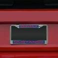 thumbnail image 2 of Southern Methodist SMU Mustangs Chrome Metal Laser Cut License Plate Frame, 2 of 8