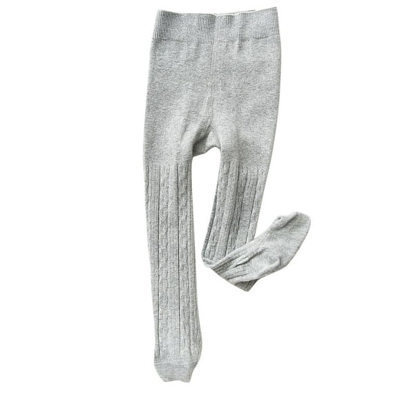 TJAZFJPA Grey Sweatpants Kids Baby Girls Tights Toddler Cable Knit Warm Leggings Seamless Stretchy Stockings Pantyhose Winter Socks Rave Pants Baby Pants 3-6 Months 3-4 Years