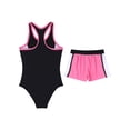 thumbnail image 3 of MSemis Kids Girls 2 Piece Tankini Set Rash Guard One-piece Swimsuit, 3 of 5