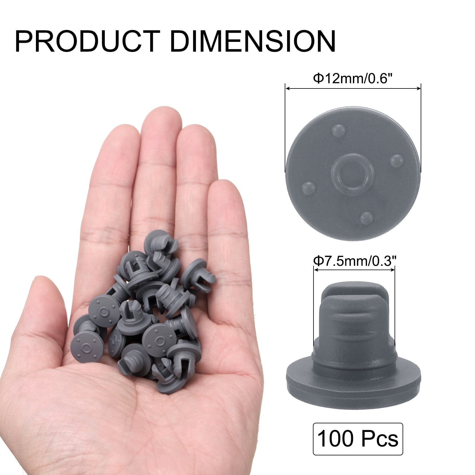 Unique Bargains Vials Rubber Stoppers Self-Healing Injection Ports Glass 100pcs
