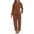 thumbnail image 2 of Delayuji Women's Pajamas Sets Winter Soft Fleece Warm Pajamas Set Flannel Pajamas Sets Loungewear Sleepwear Winter Outfits, 2 of 6