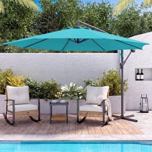 VertiSky 10ft Offset Patio Umbrella Cantilever Hanging Market Umbrella