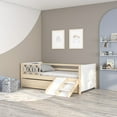 thumbnail image 3 of Polifurniture Cozy Kids Twin Size Wood Daybed with Trundle and Mini Slide, 3 of 8