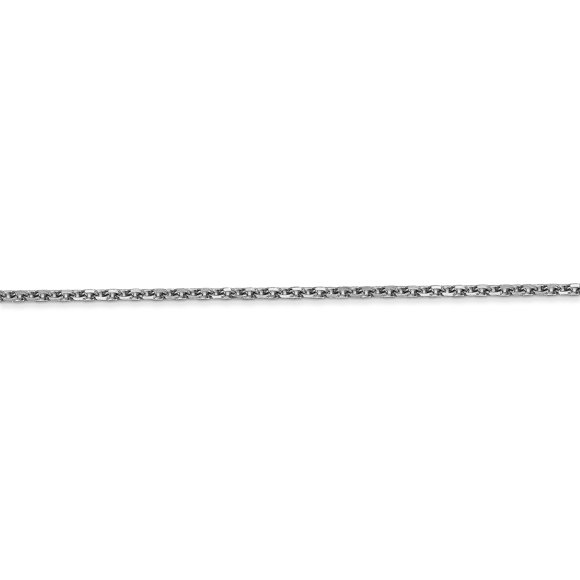 14k WG 1.65mm Solid D/C Cable Chain (Weight: 4.17 Grams, Length: 18 Inches)
