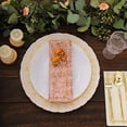 thumbnail image 6 of Balsa Circle 20x20 in Rose Gold Sequined Geometric Design Tulle Net Fabric Table Napkin Party Events Decorations Supplies, 6 of 8